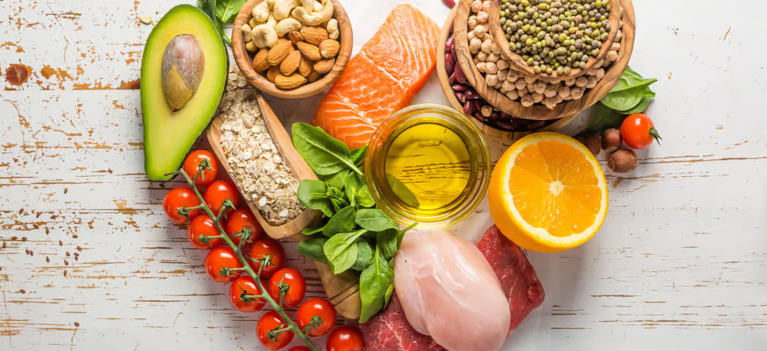 Gemüse, Obst und Fleisch sind ideal für eine insulinresistente Ernährung