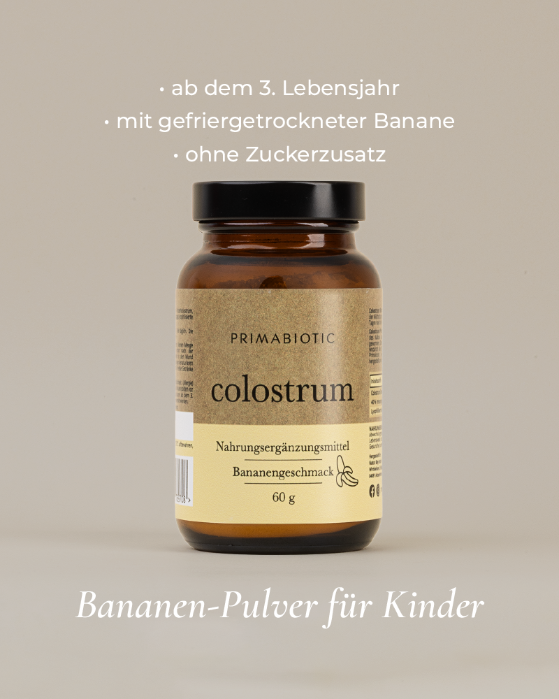 Set: Colostrum in Kapseln + Bananen-Colostrum für Kinder