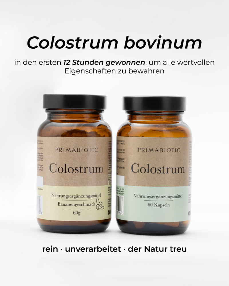 Set: Colostrum in Kapseln + Bananen-Colostrum für Kinder