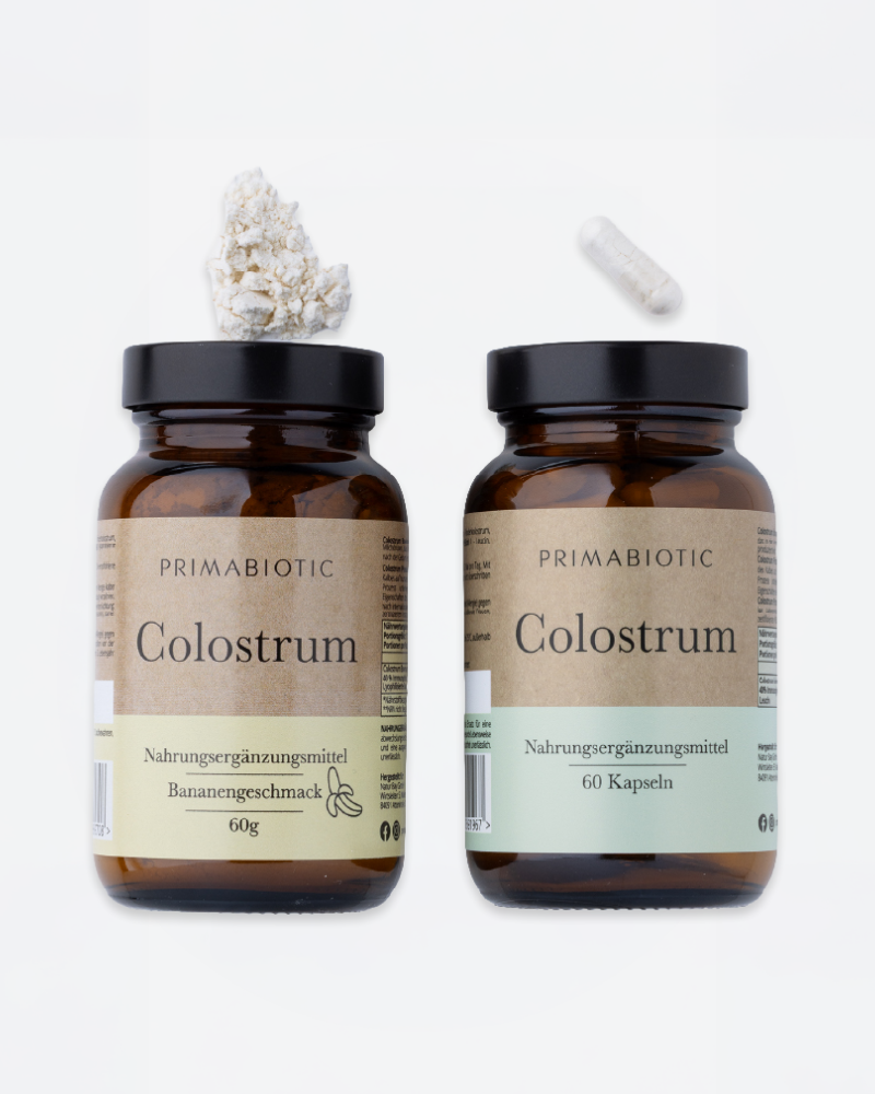 Set: Colostrum in Kapseln + Bananen-Colostrum für Kinder