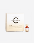 Packung Primabiotic Collagen 10 000 mg mit einem kleinen Fläschchen daneben auf hellem Hintergrund.