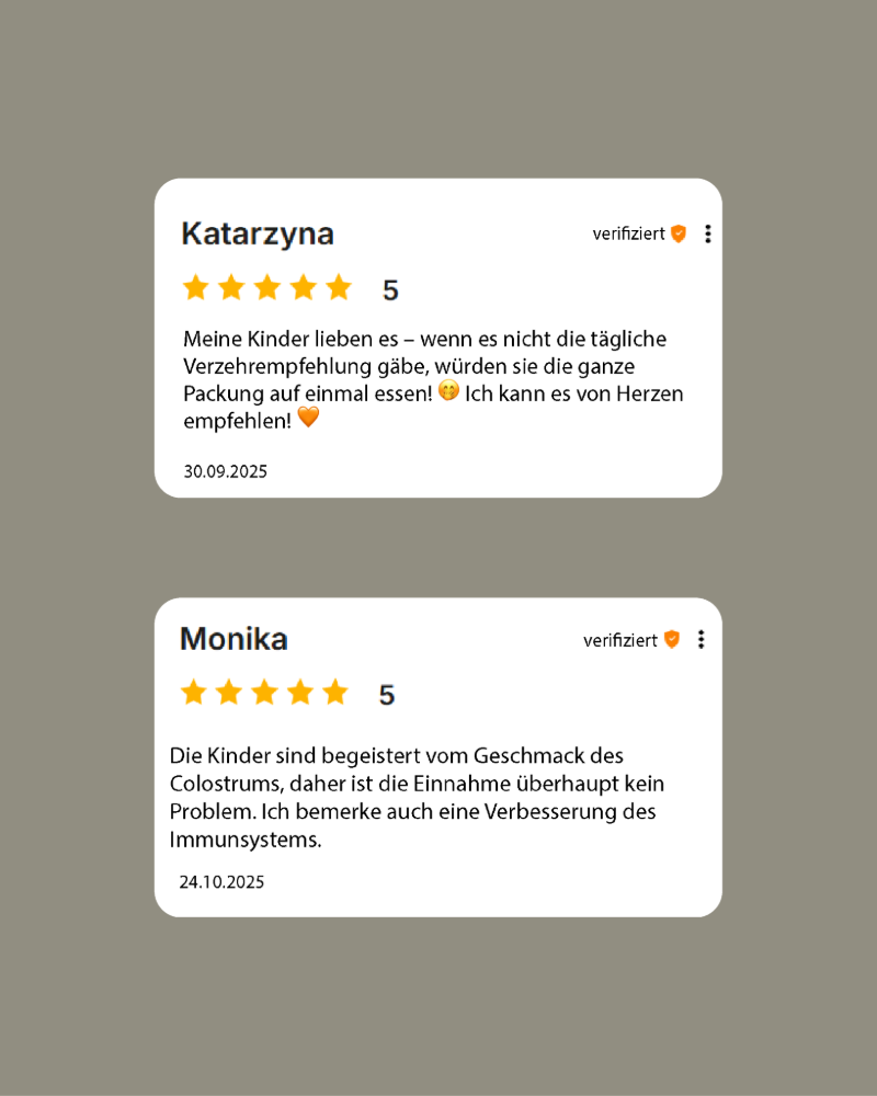 Colostrum Pulver für Kinder Bananengeschmack