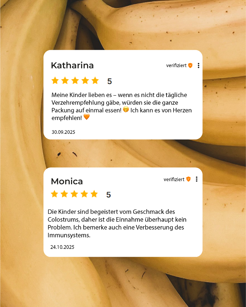 Colostrum Pulver für Kinder Bananengeschmack